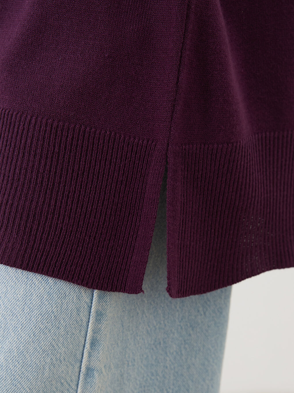 Funnel Neck Women's Knitwear Tunic-3