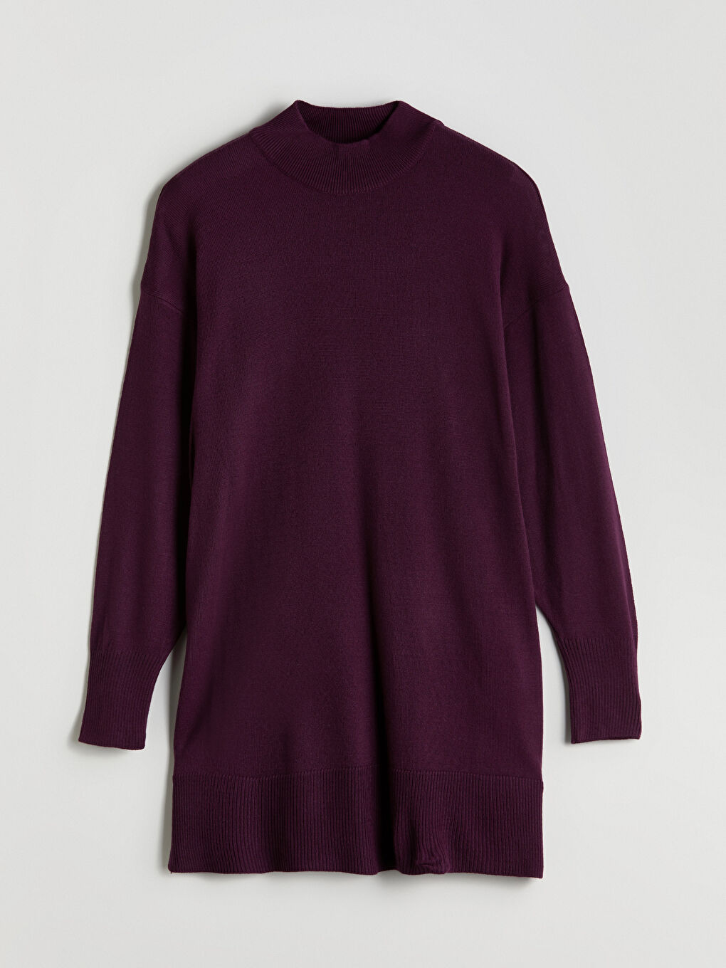 Funnel Neck Women's Knitwear Tunic-6