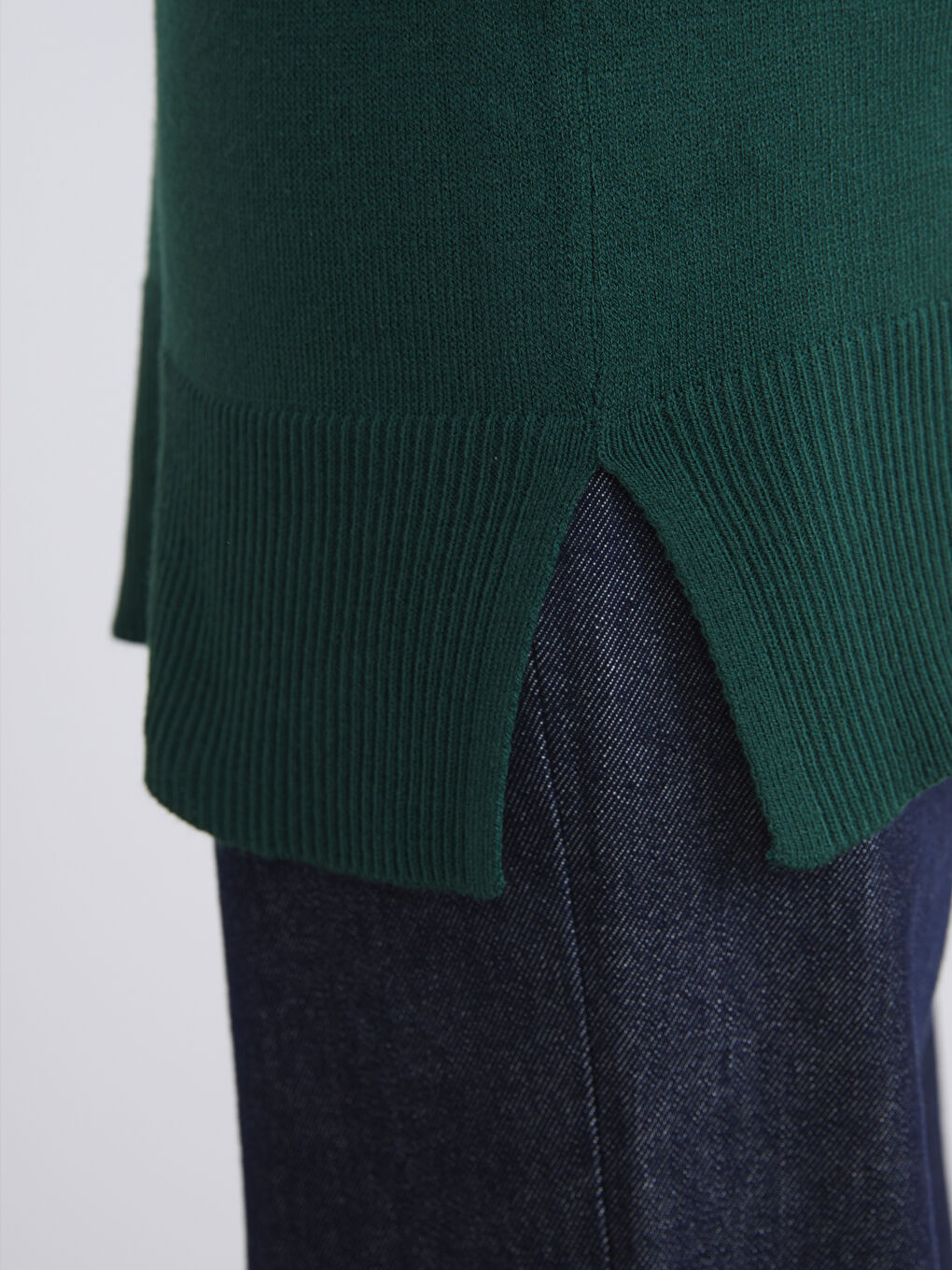 Funnel Neck Women's Knitwear Tunic-4