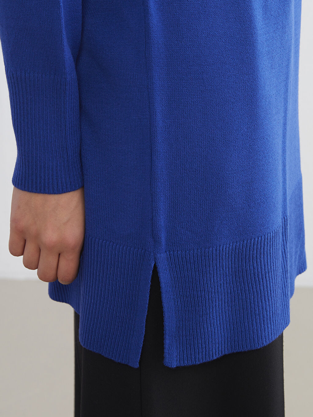 Funnel Neck Women's Knitwear Tunic-3