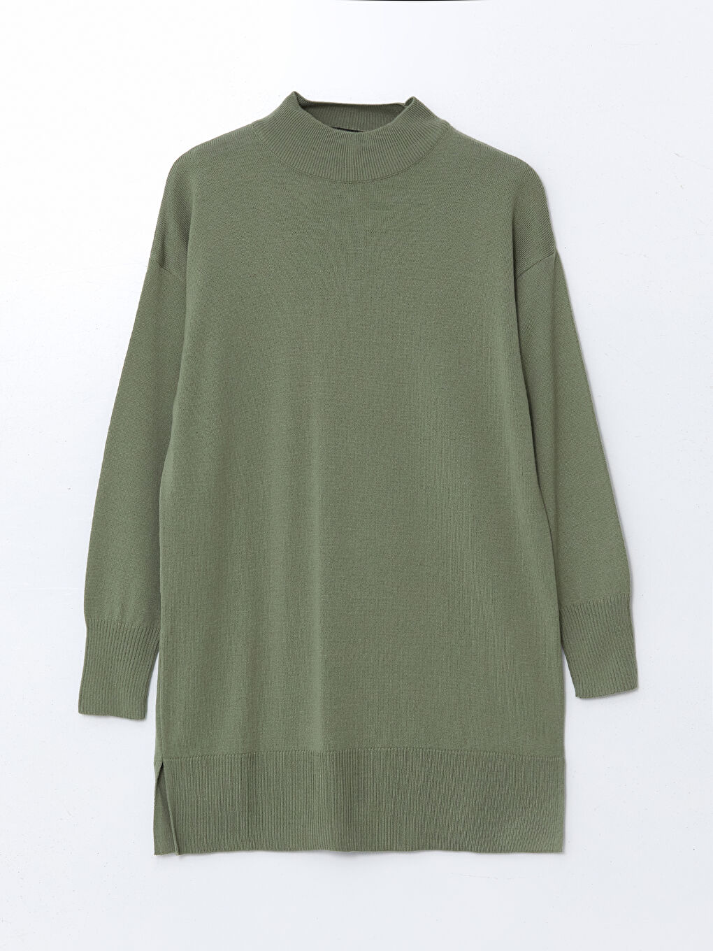 Funnel Neck Women's Knitwear Tunic-8