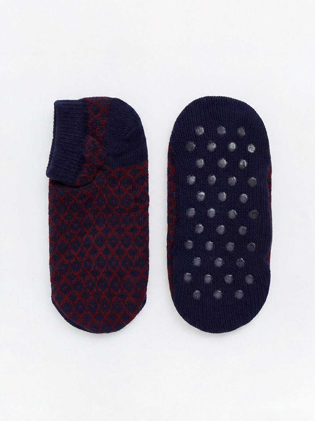 Lacivert Erkek İçi Pelüş Triko Ev Çorabı-1
