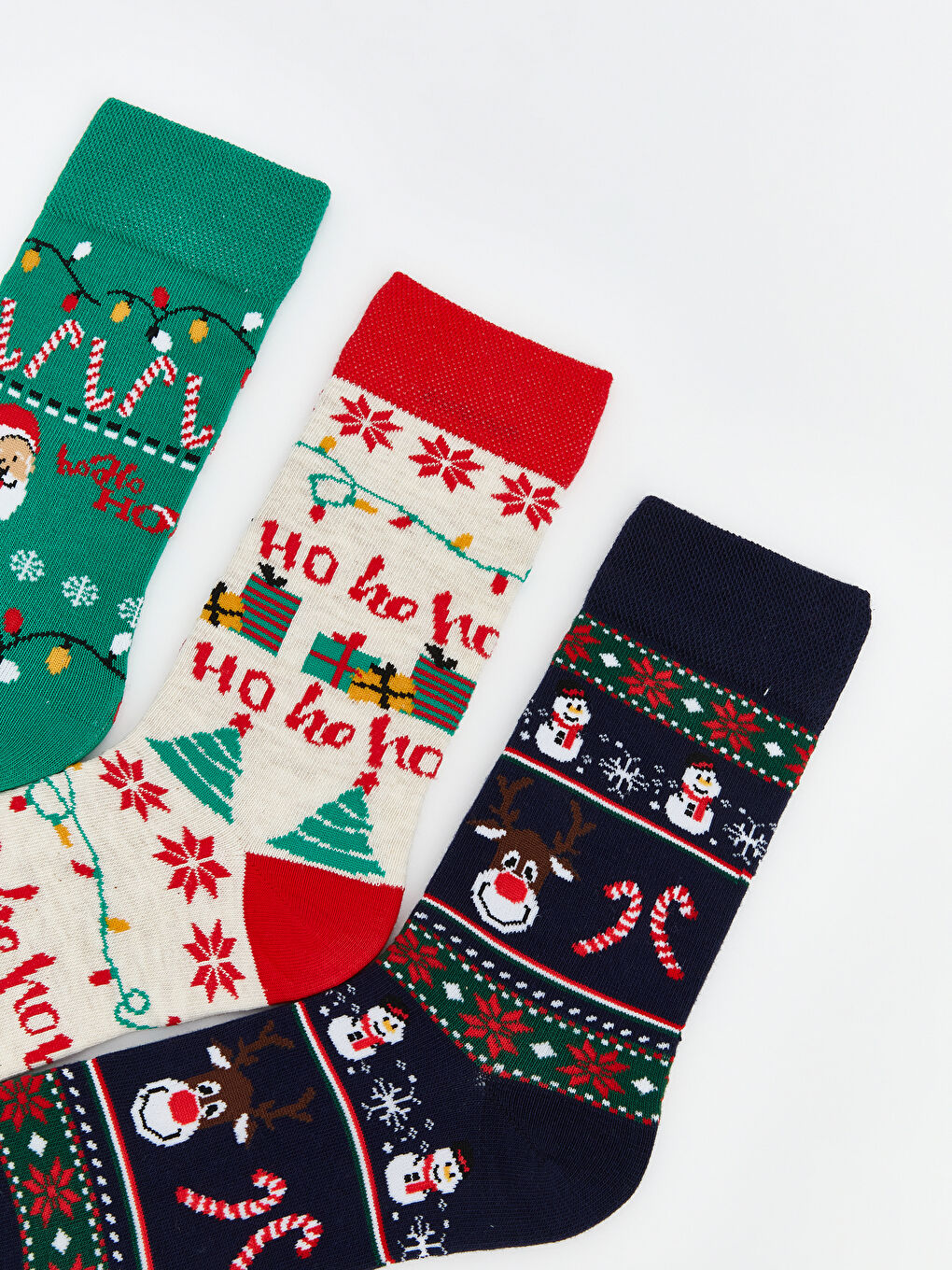 შობის თემატიკის მამაკაცის კოჭის წინდები 3-ცალიანი პაკეტი-2