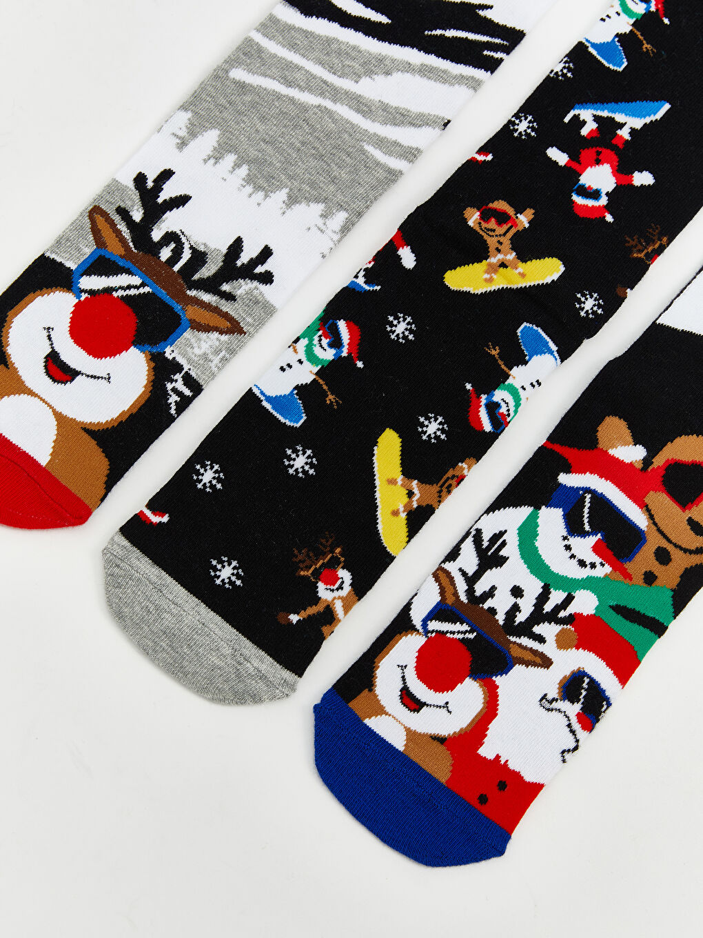 New Year Themed Men's Ankle Socks 3-Pack-4