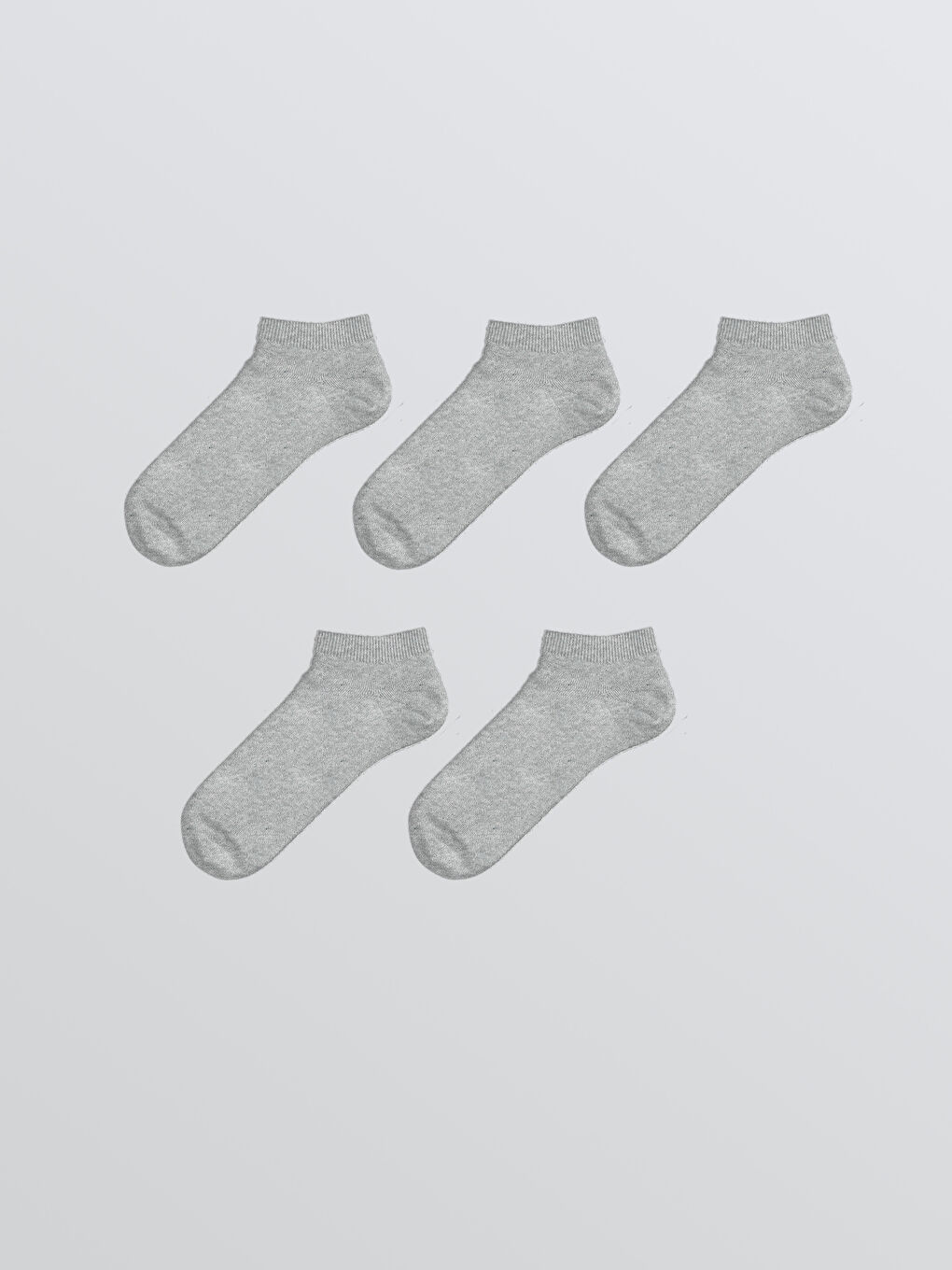 Gri Erkek Patik Çorap 5'li
