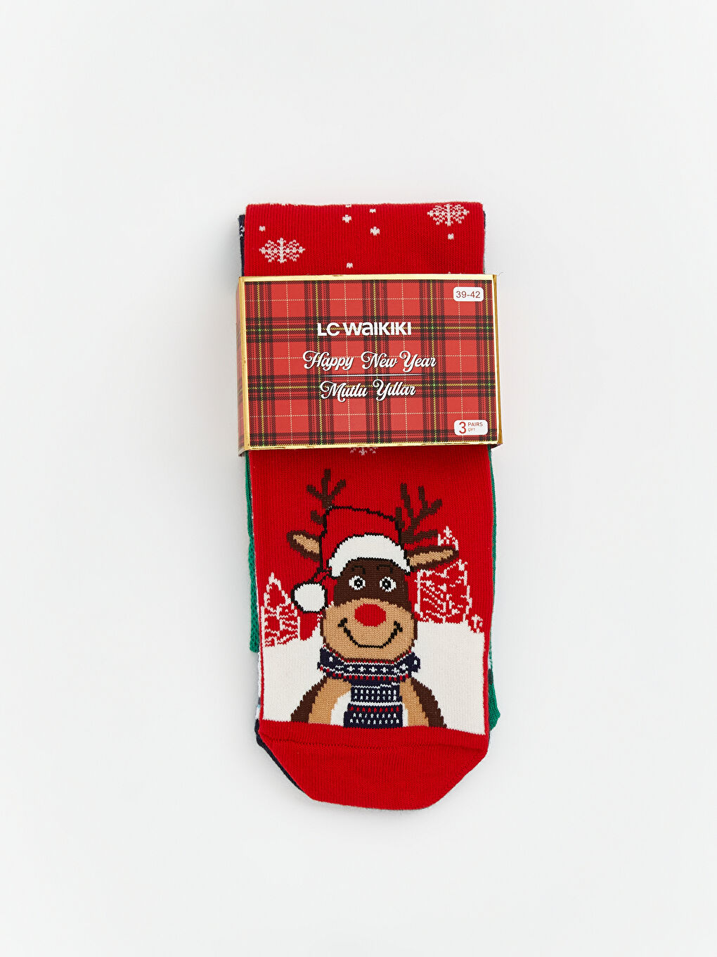 Christmas Themed Men's Ankle Socks 3-Pack