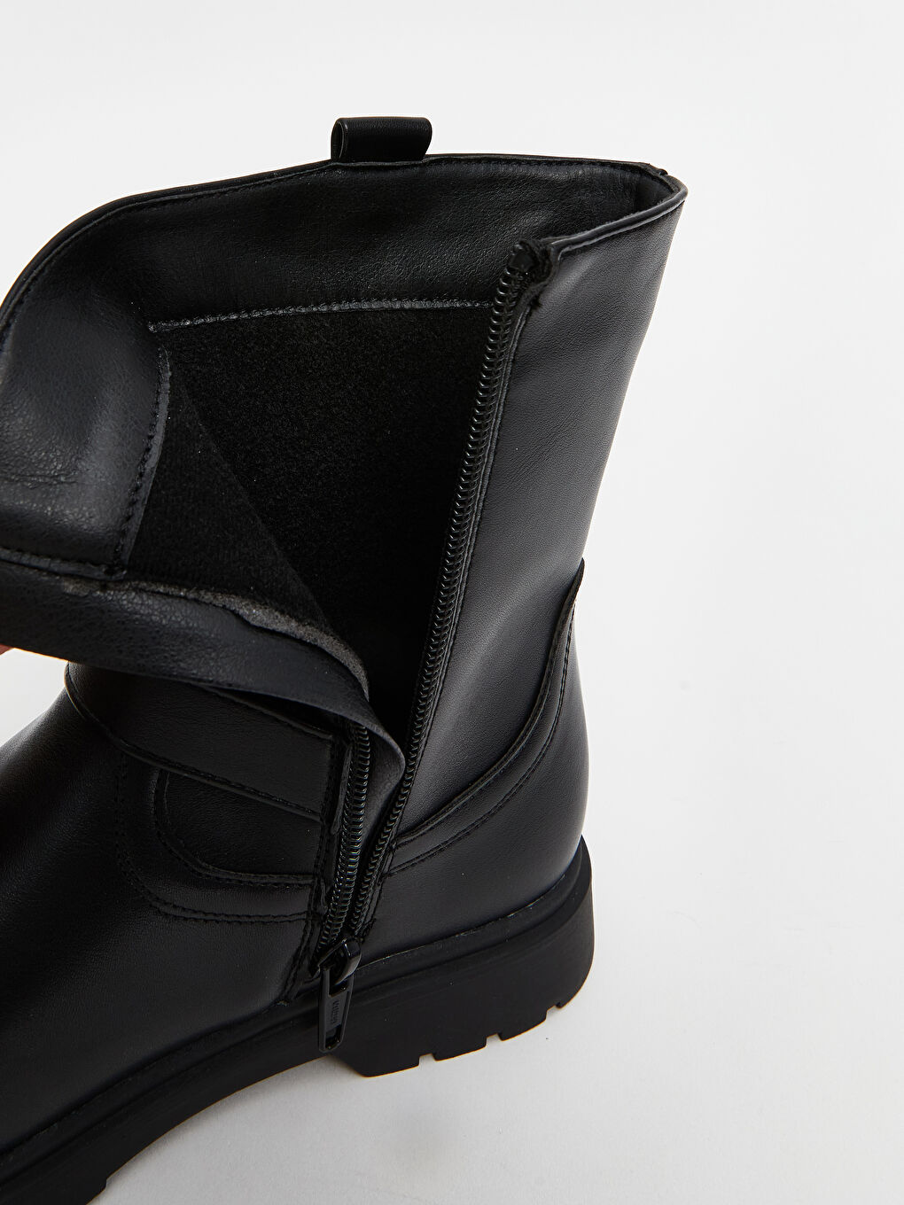 Faux Leather Zippered Girls' Boots-6