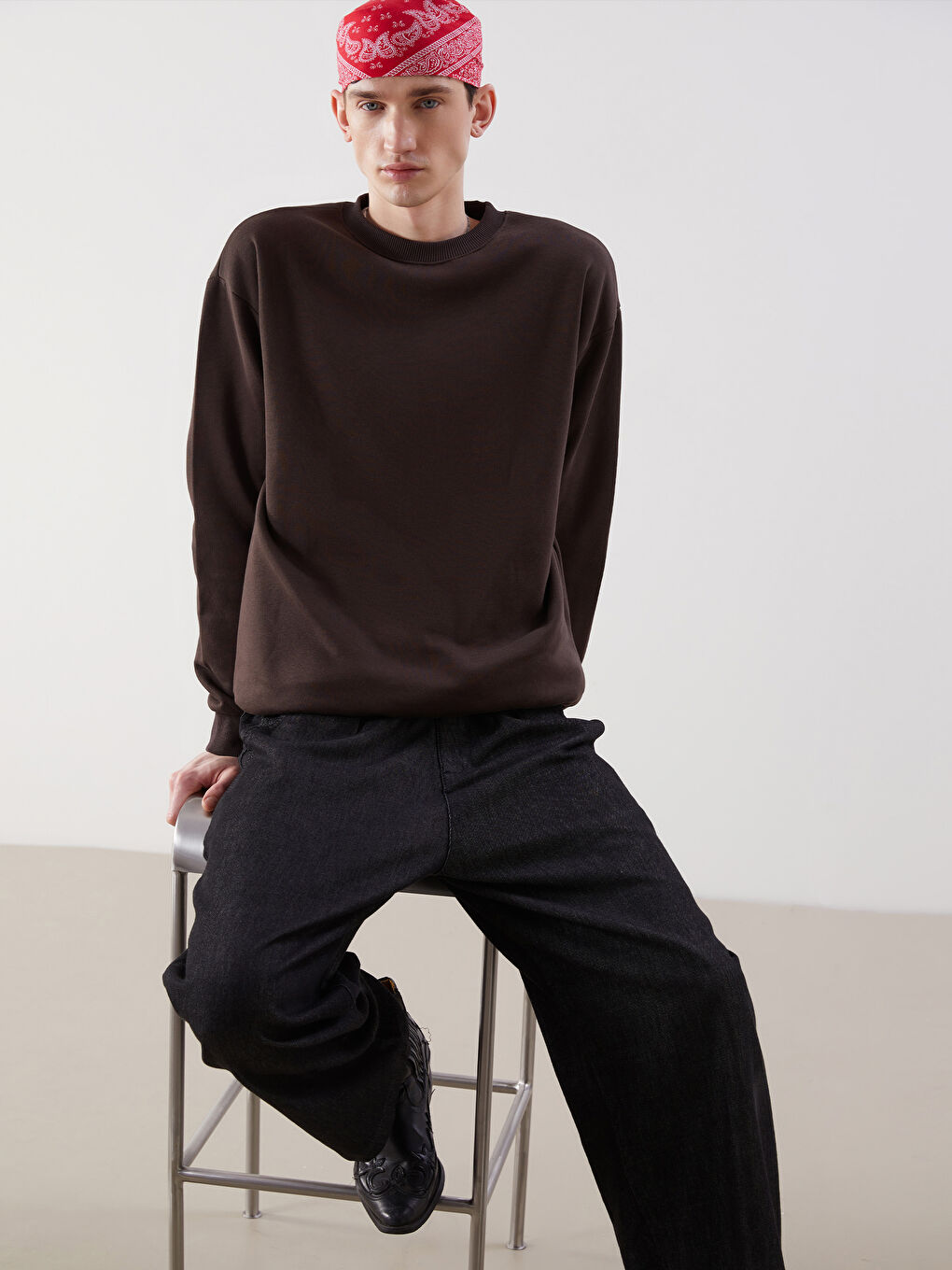 LCW ECO Crew Neck Men's Sweatshirt -W5CY24Z8-CT9