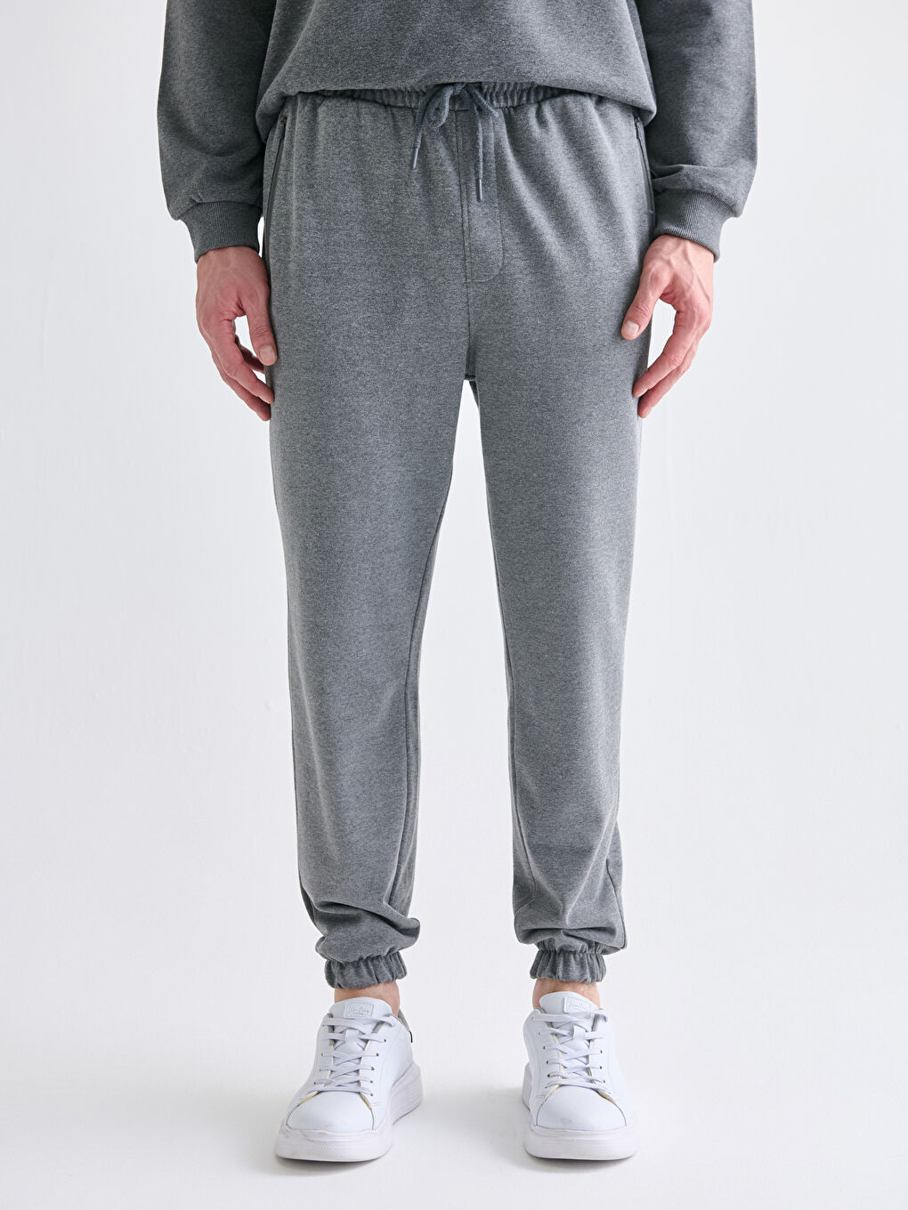 Antrasit Standart Kalıp Erkek Jogger Eşofman Altı-1