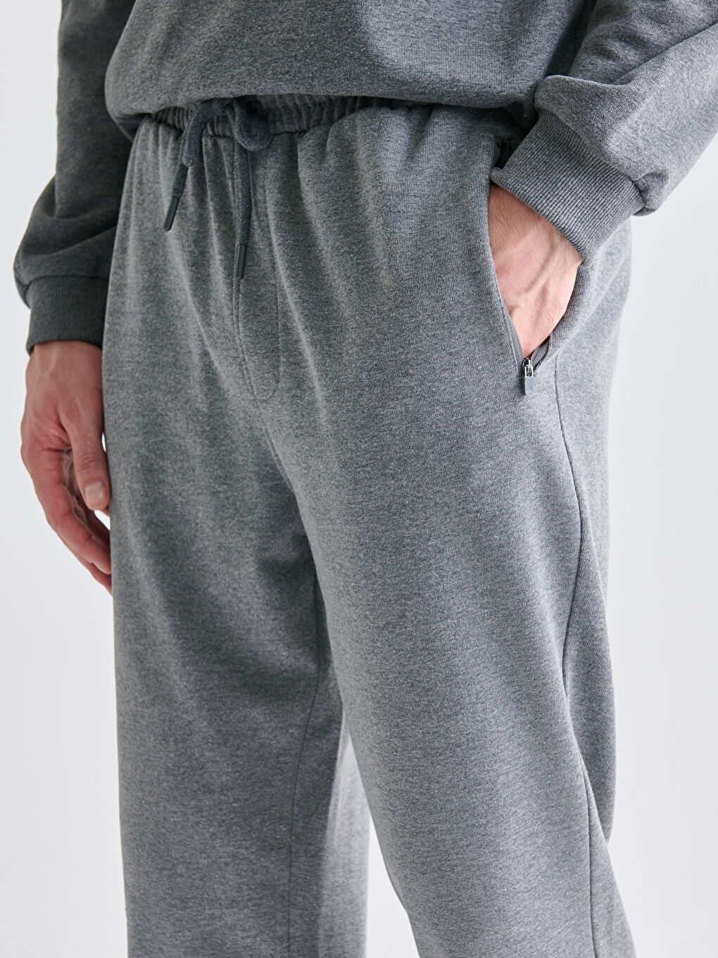 Antrasit Standart Kalıp Erkek Jogger Eşofman Altı-2