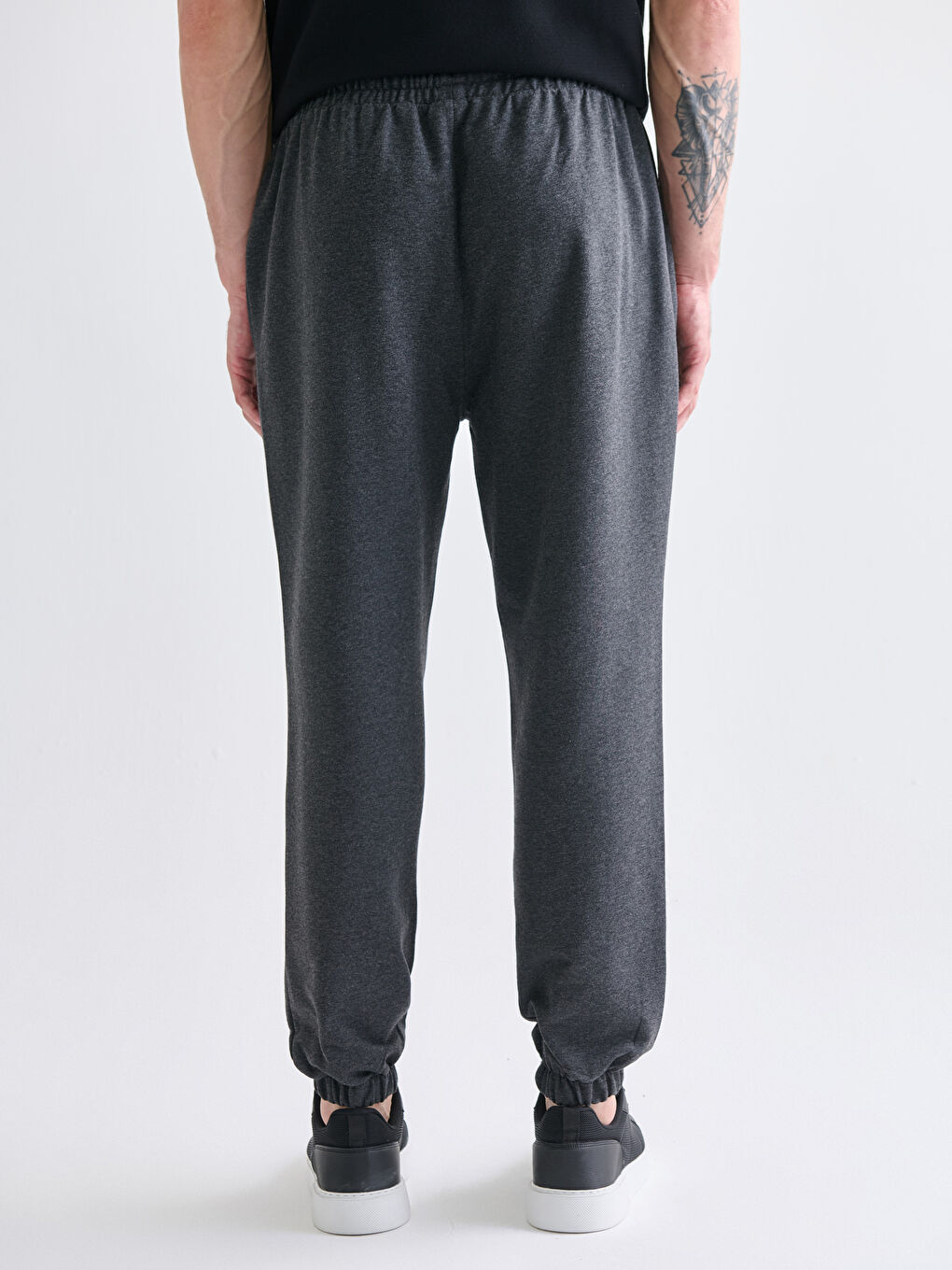 Antrasit Standart Kalıp Erkek Jogger Eşofman Altı-3