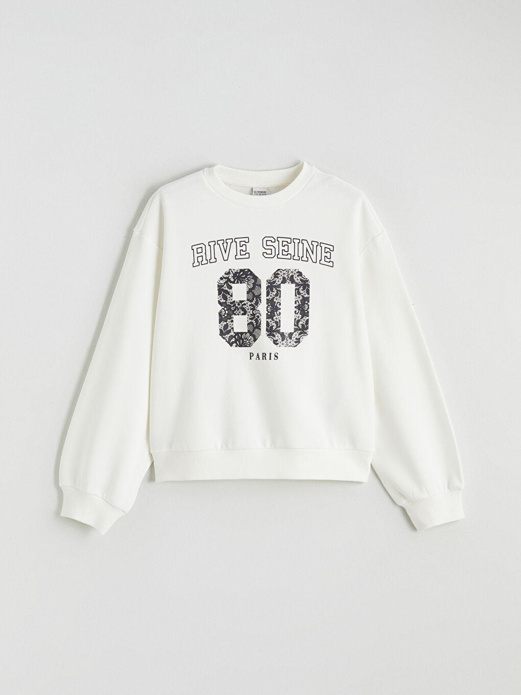 سويت شيرت بياقة دائرية وبنطلون للبنات-1