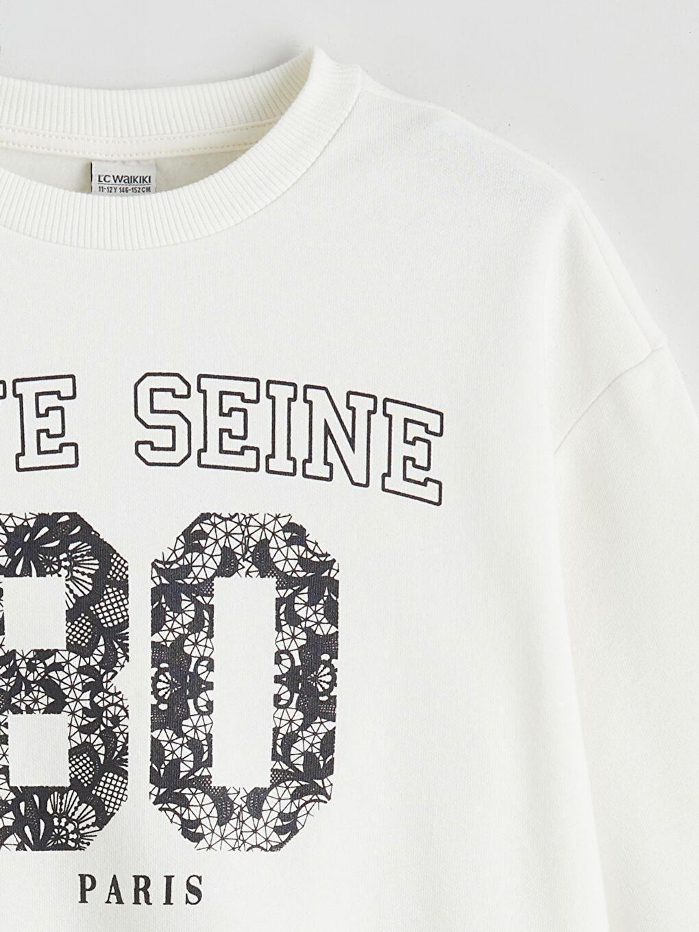 سويت شيرت بياقة دائرية وبنطلون للبنات-2