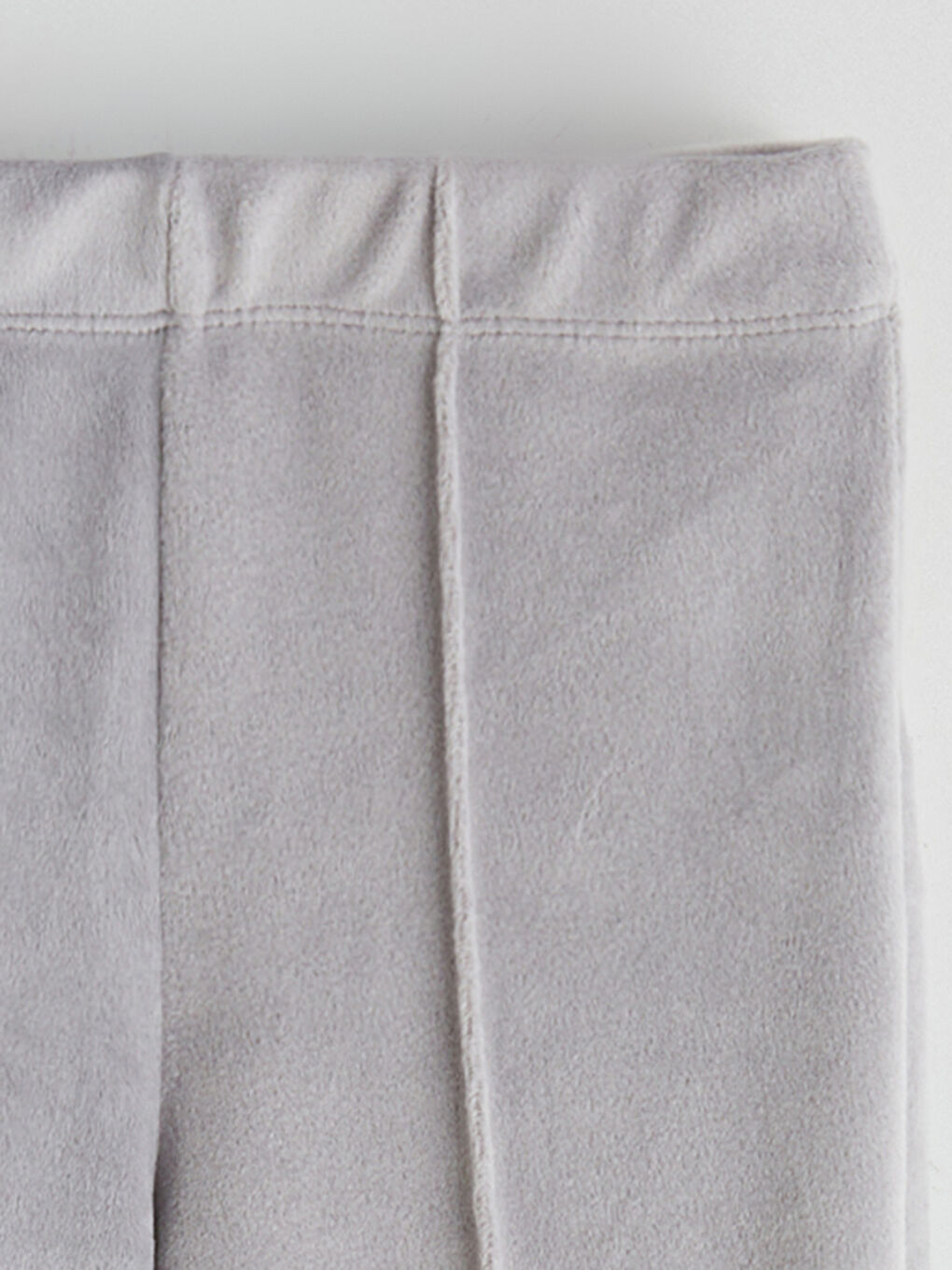 Gri Kadife Kız Çocuk Sweatshirt ve Tayt-7