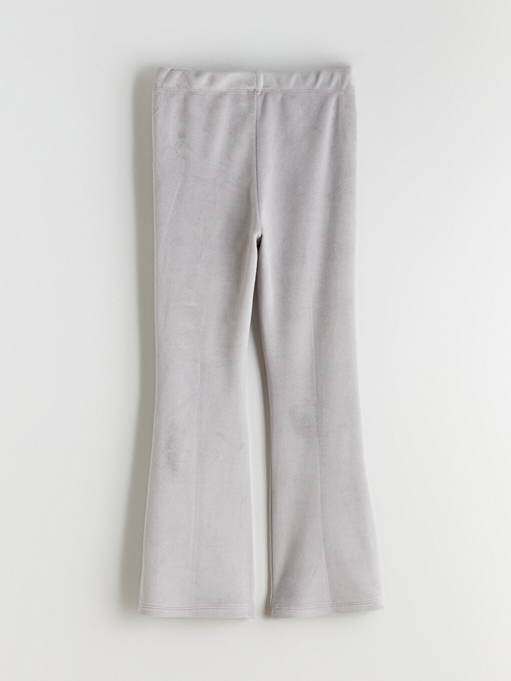 Gri Kadife Kız Çocuk Sweatshirt ve Tayt-8