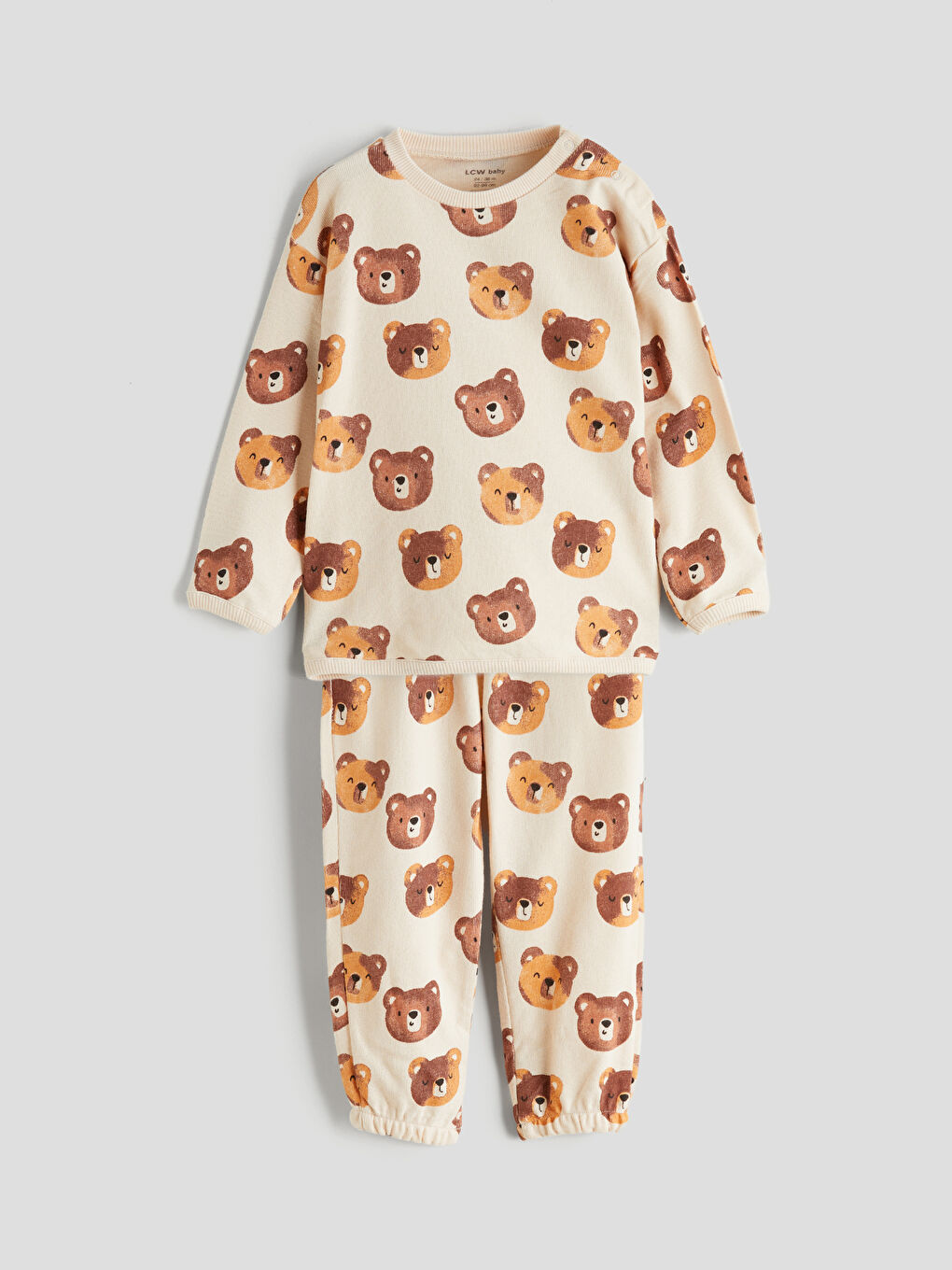 Teddy Bear Printed Baby Boys' Sweatshirt and Sweatpants
