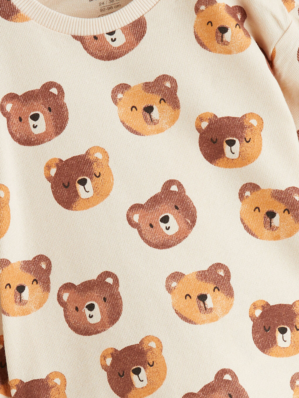 Teddy Bear Printed Baby Boys' Sweatshirt and Sweatpants-2