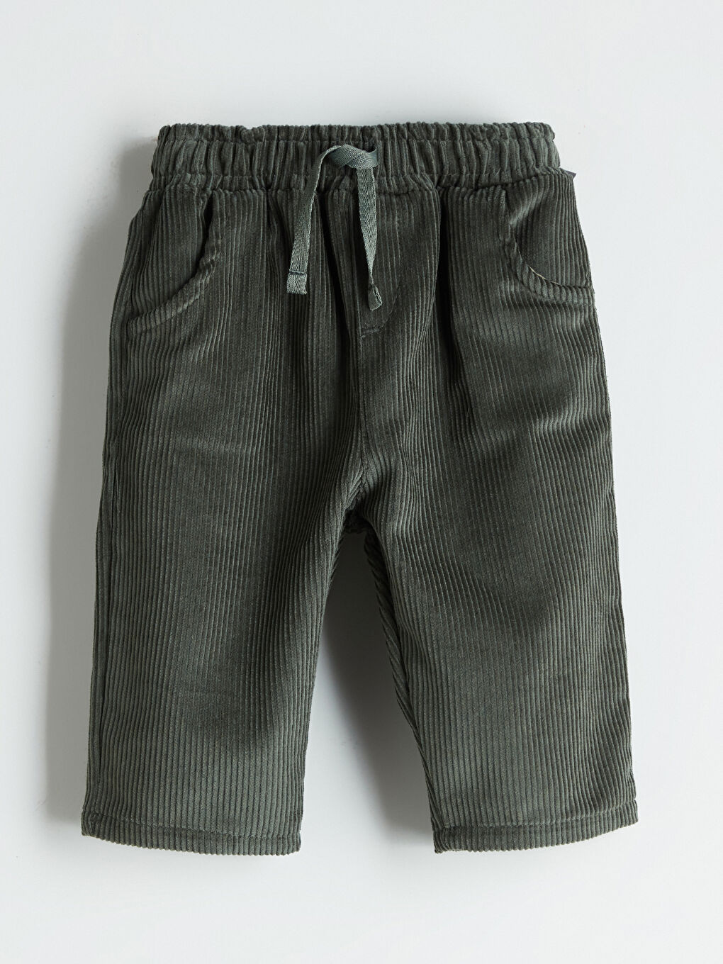 Yeşil Beli Lastikli Erkek Bebek Pantolon