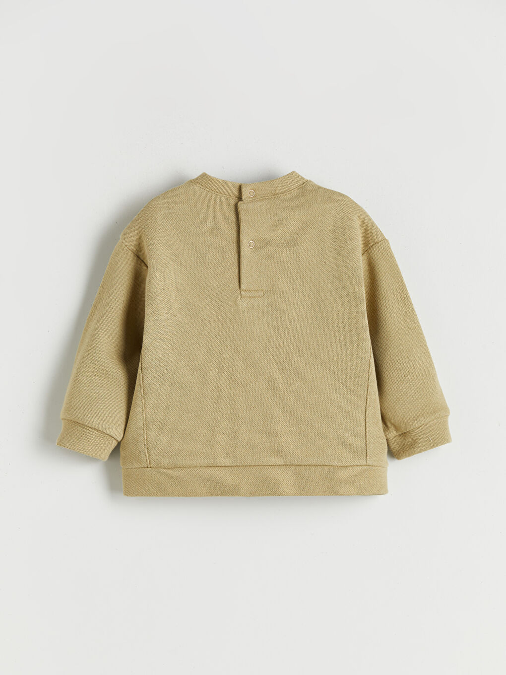 Haki Bisiklet Yaka Erkek Bebek Sweatshirt ve Pantolon 2'li-3