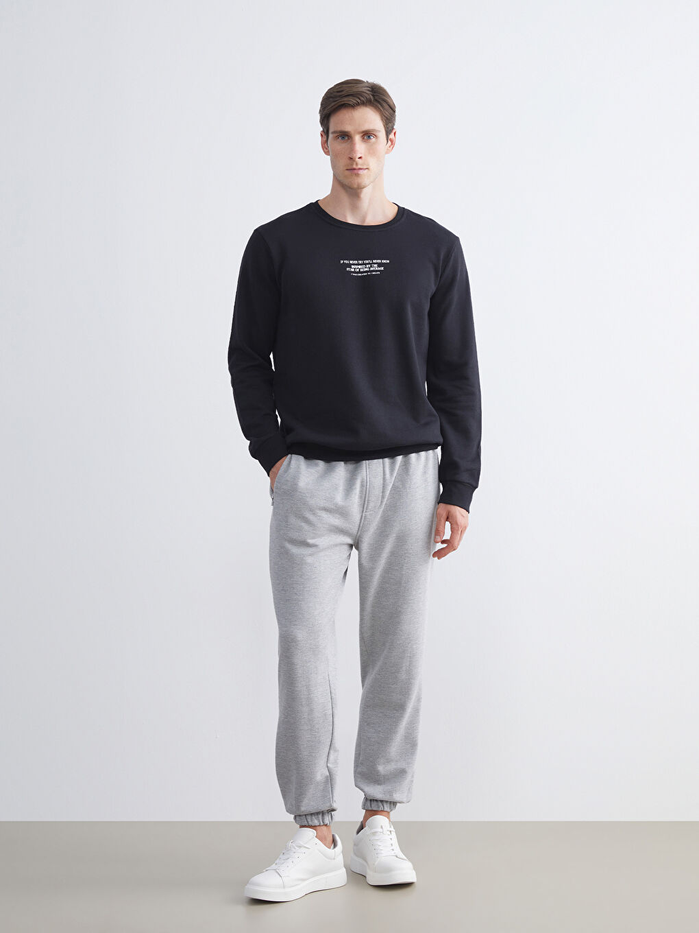 Gri Standart Kalıp Erkek Jogger Eşofman Altı