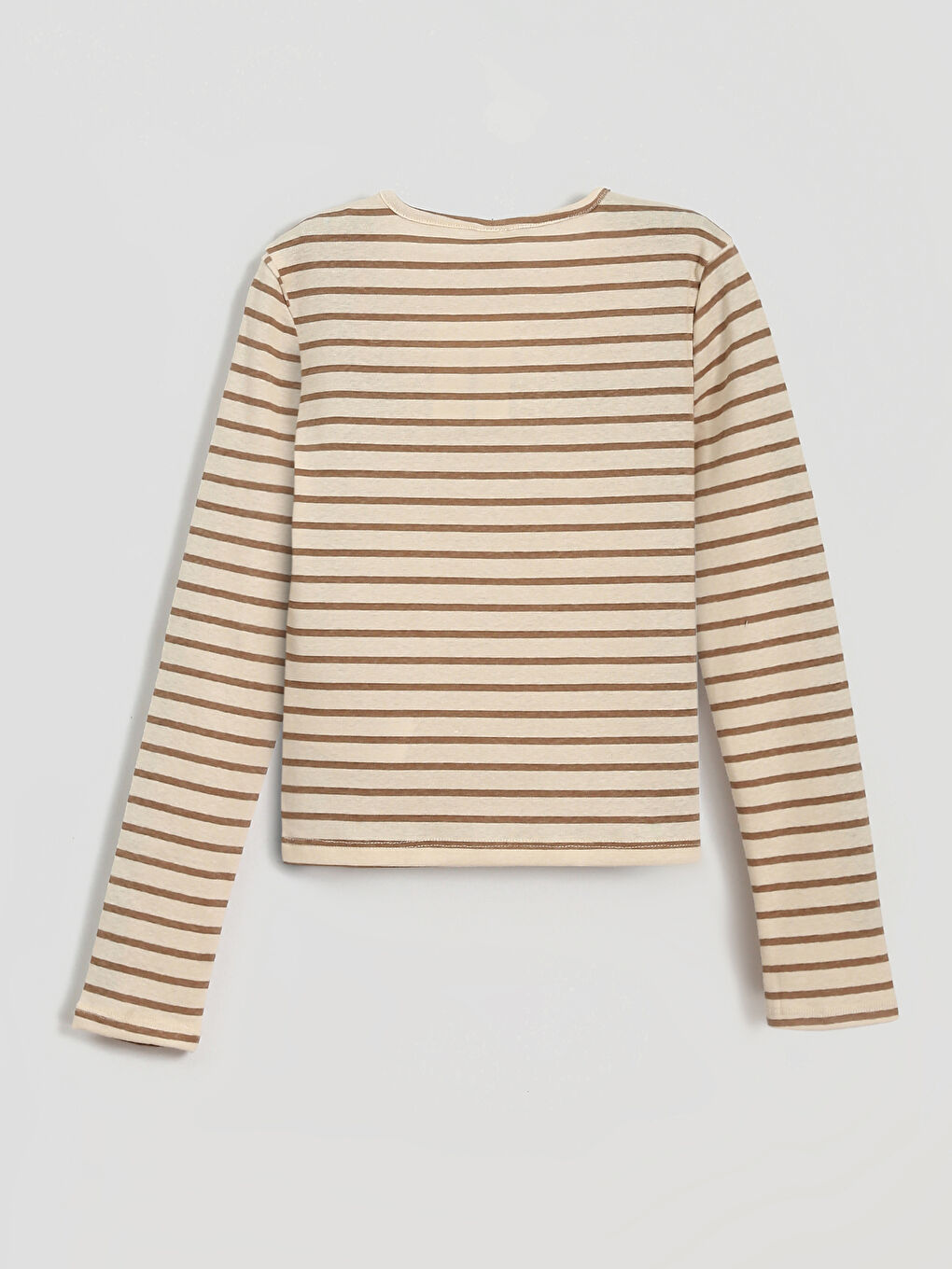 T-Shirt Rayé à Col Rond pour Filles-1
