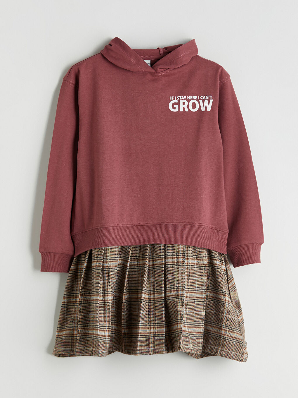 Hooded Printed Girls' Dress-1