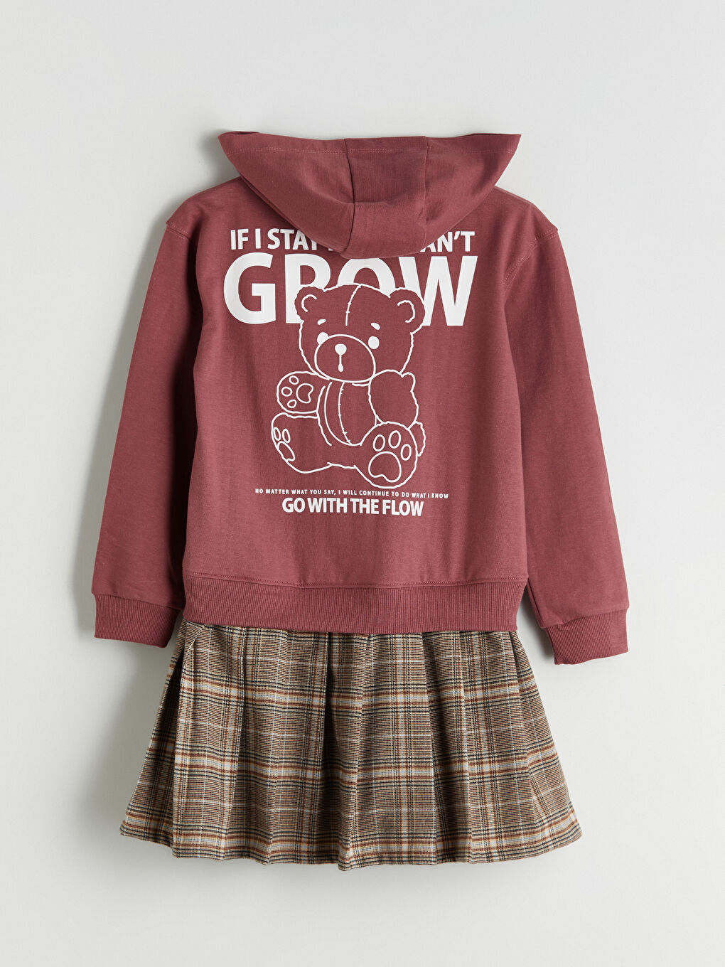 Hooded Printed Girls' Dress-3