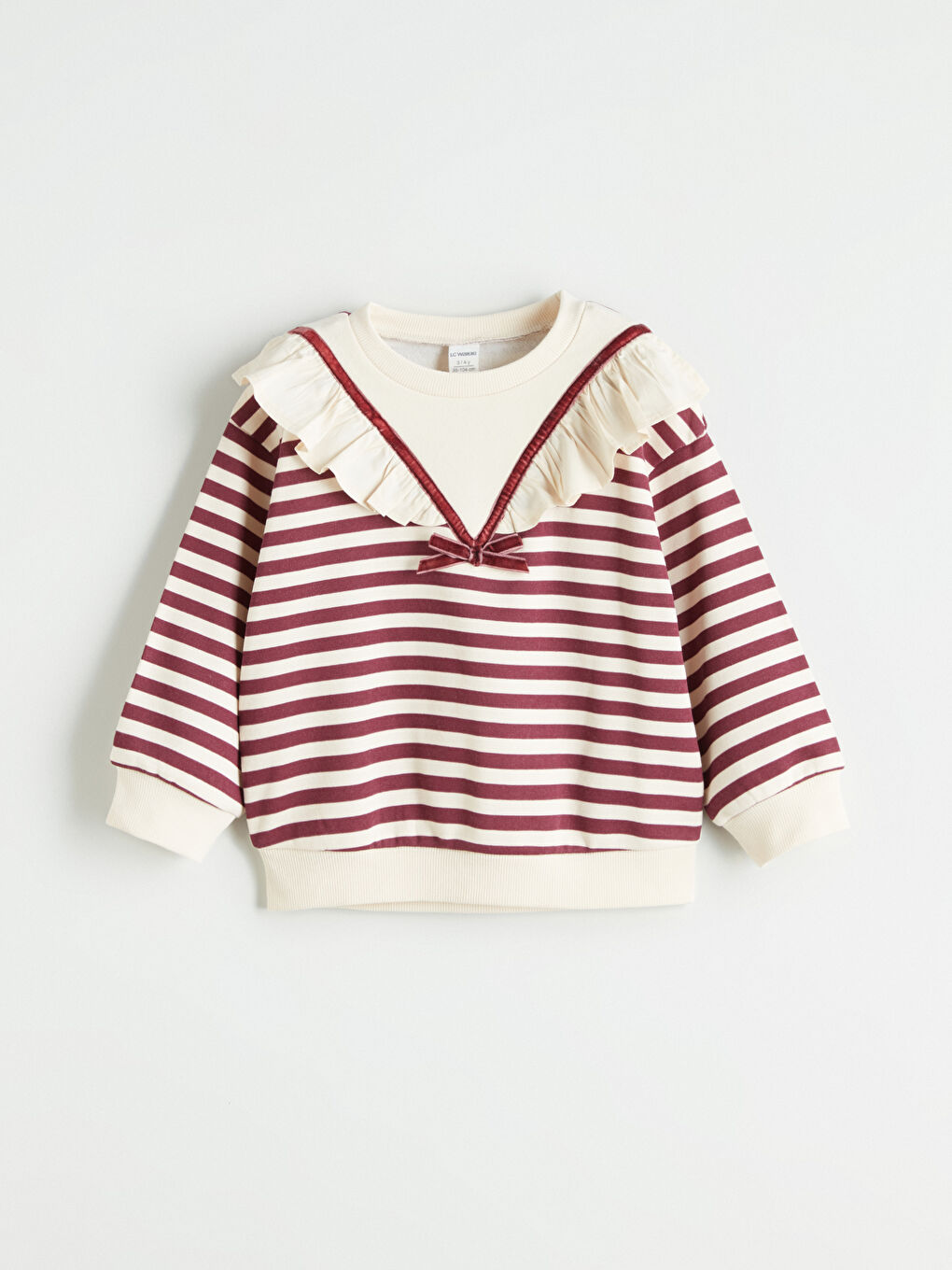 LCW Kids سویتشێرت و پانتۆڵی کچان یەخە خڕ -W5CY84Z1-E48