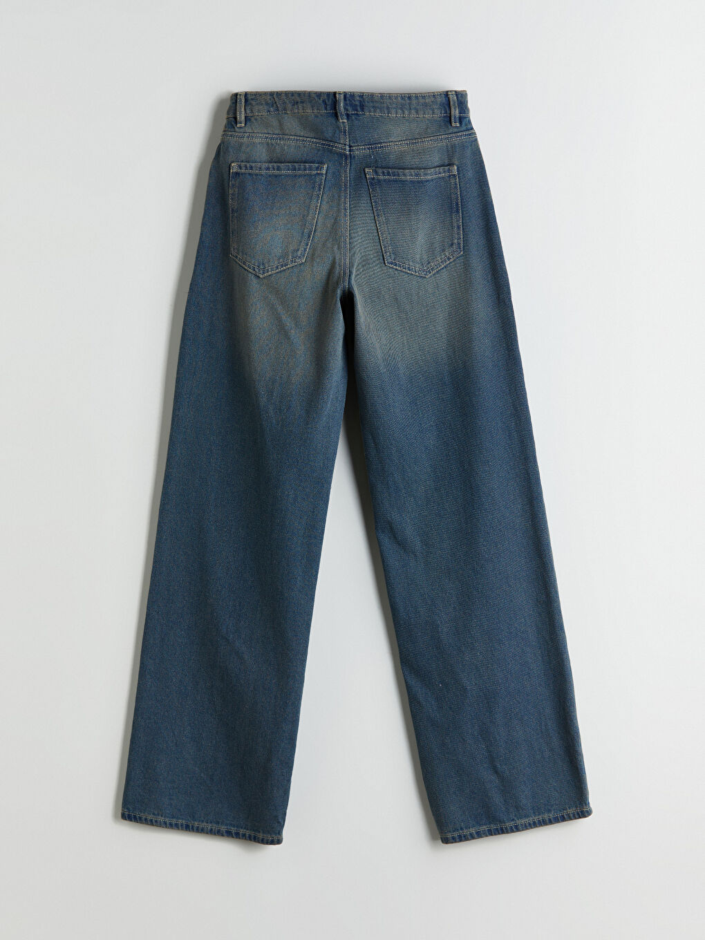 әйелдерге арналған кең пішім джинс шалбар-5