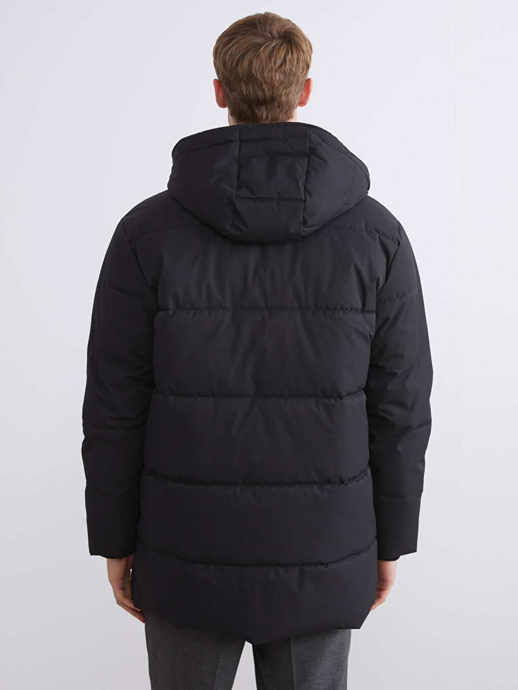 Κανονική Εφαρμογή Με Κουκούλα Ανδρικό Φουσκωτό Μπουφάν-4