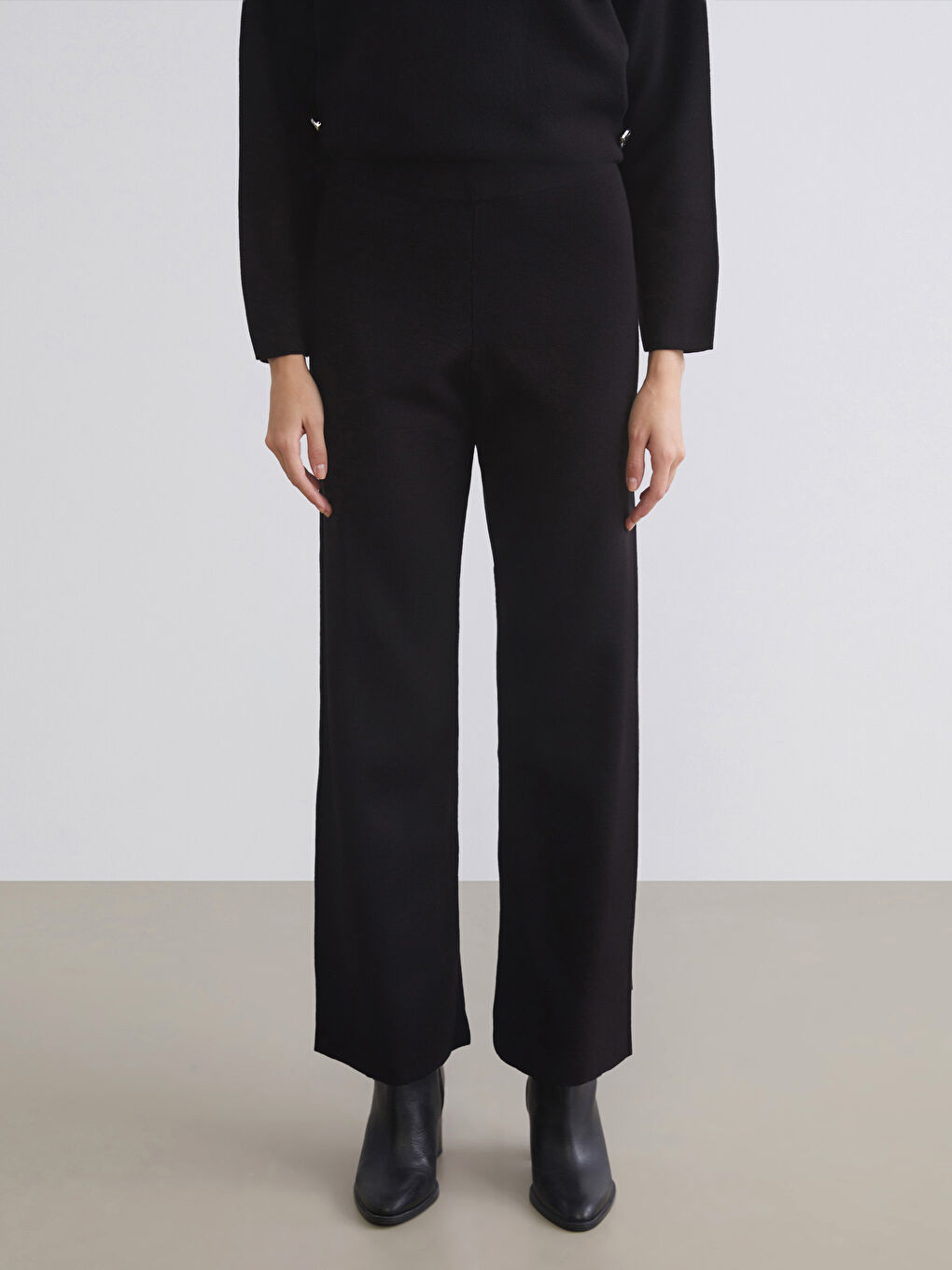 Pantalone od trikotaže sa elastičnim strukom za žene-2