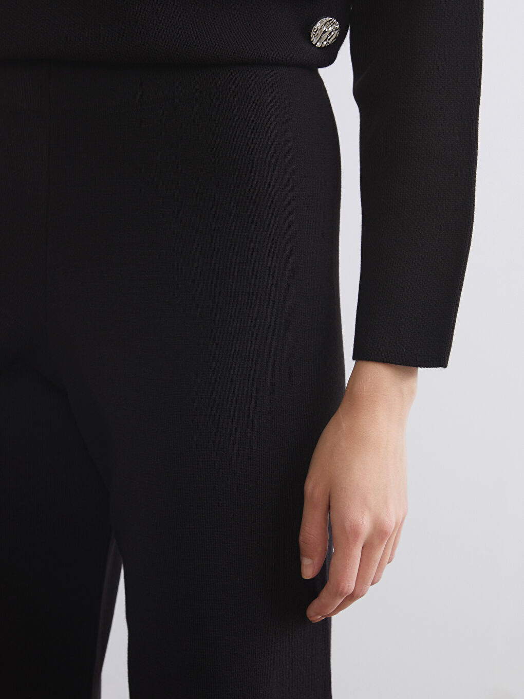 Pantalone od trikotaže sa elastičnim strukom za žene-3