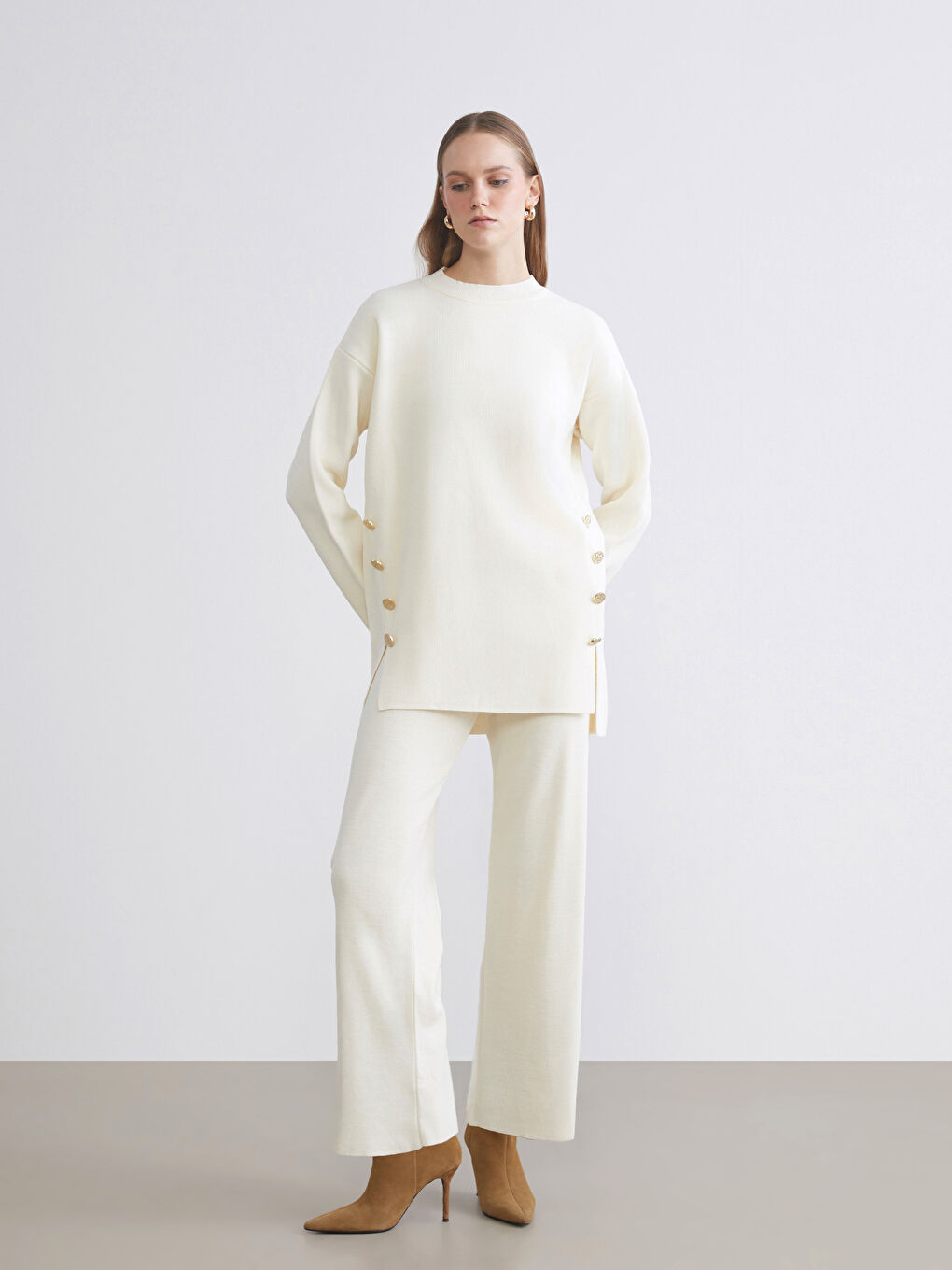 Pantalone od trikotaže sa elastičnim strukom za žene