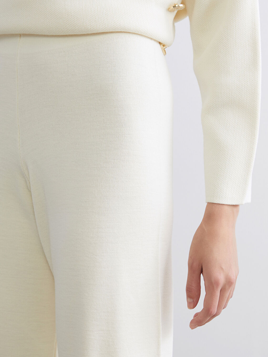 Pantalone od trikotaže sa elastičnim strukom za žene-3