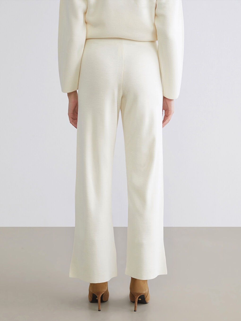 Pantalone od trikotaže sa elastičnim strukom za žene-4