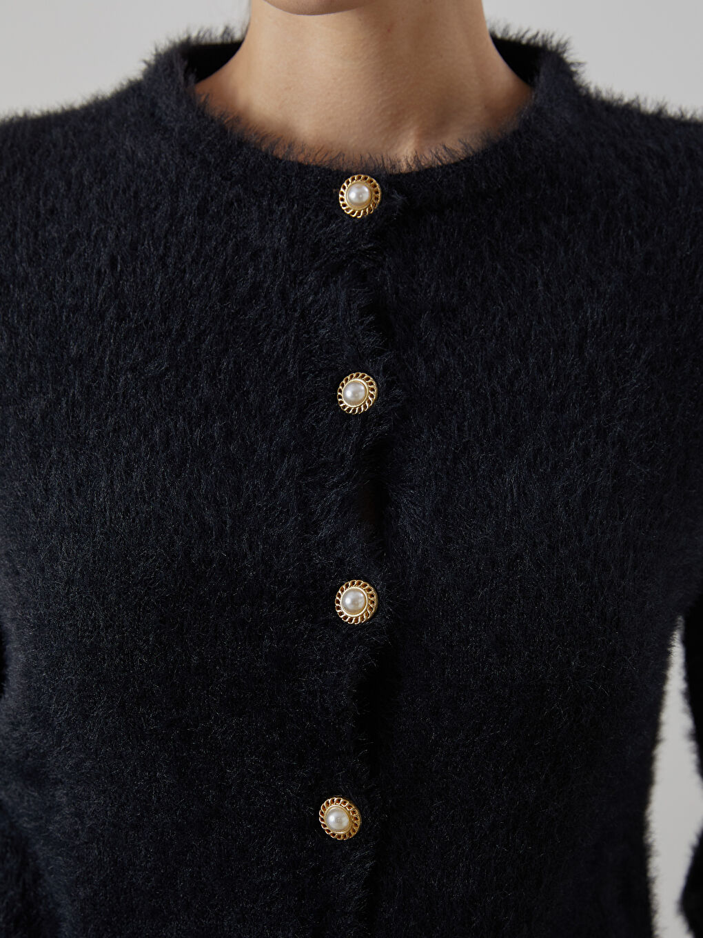 Crew Neck Women's Knitwear Cardigan-2