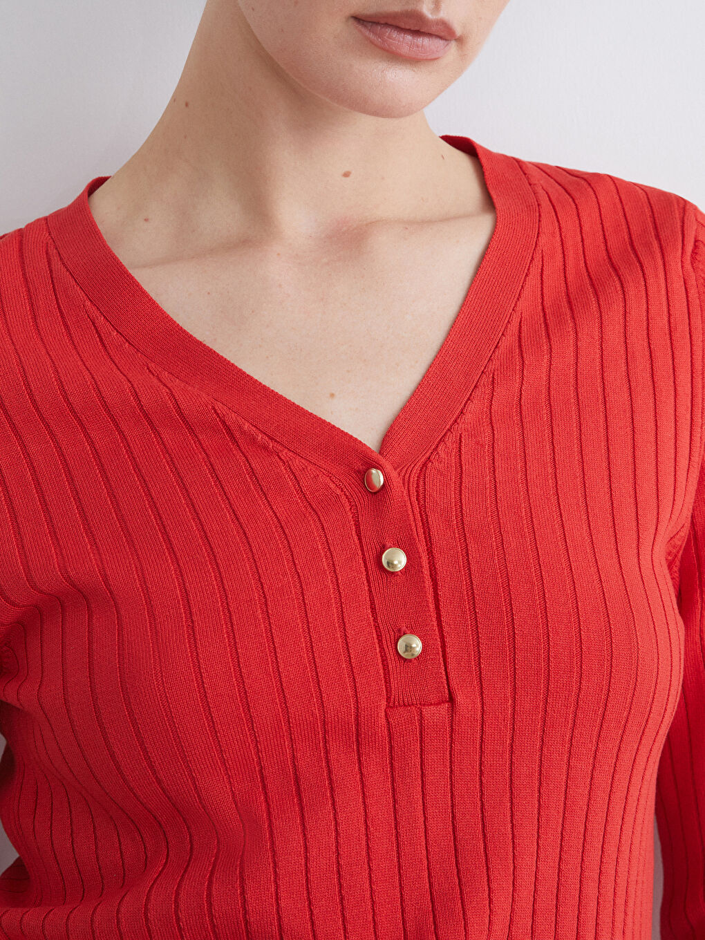 V Neck Women's Knitwear Cardigan-3
