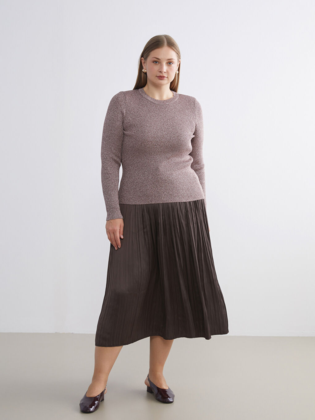 Crew Neck Women's Knitwear Sweater-5