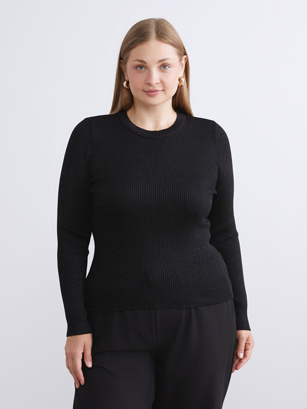 Crew Neck Women's Knitwear Sweater-1