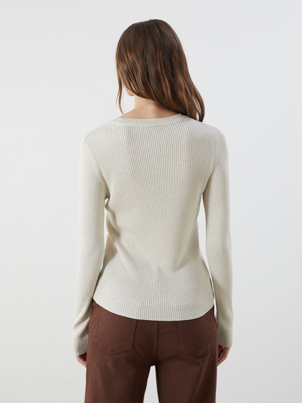 Crew Neck Women's Knitwear Sweater-4