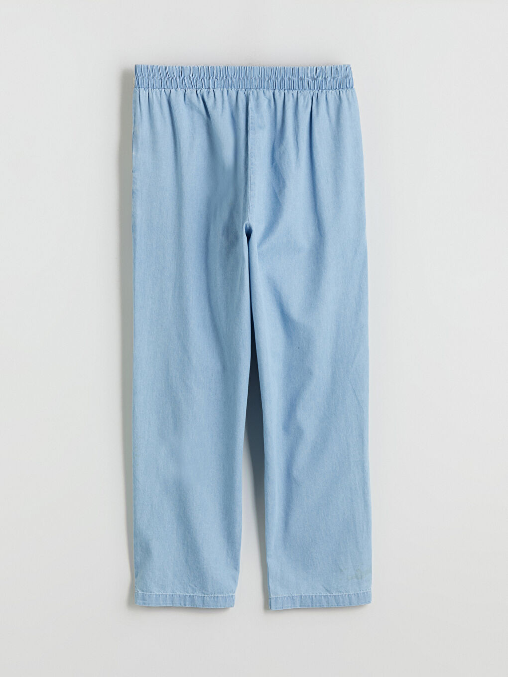 İndigo Beli Lastikli Carrot Fit Kadın Jean Pantolon-6