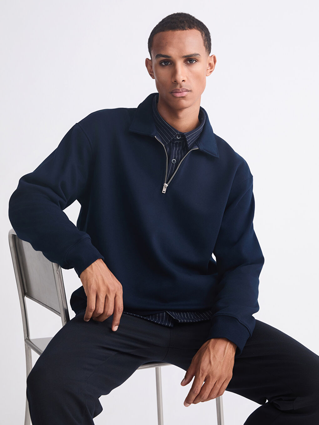Polo Neck Men's Sweatshirt