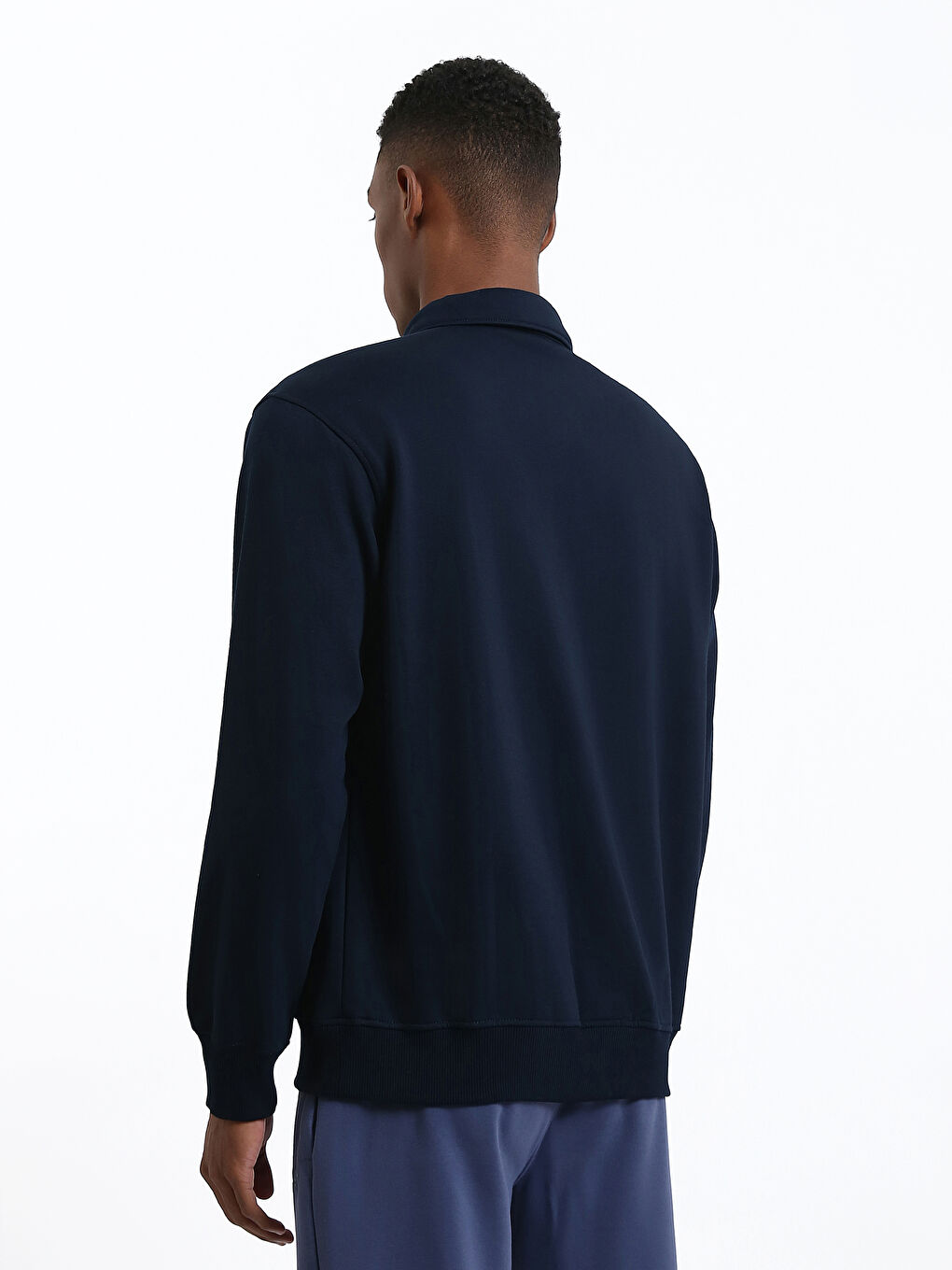 Polo Neck Men's Sweatshirt-8