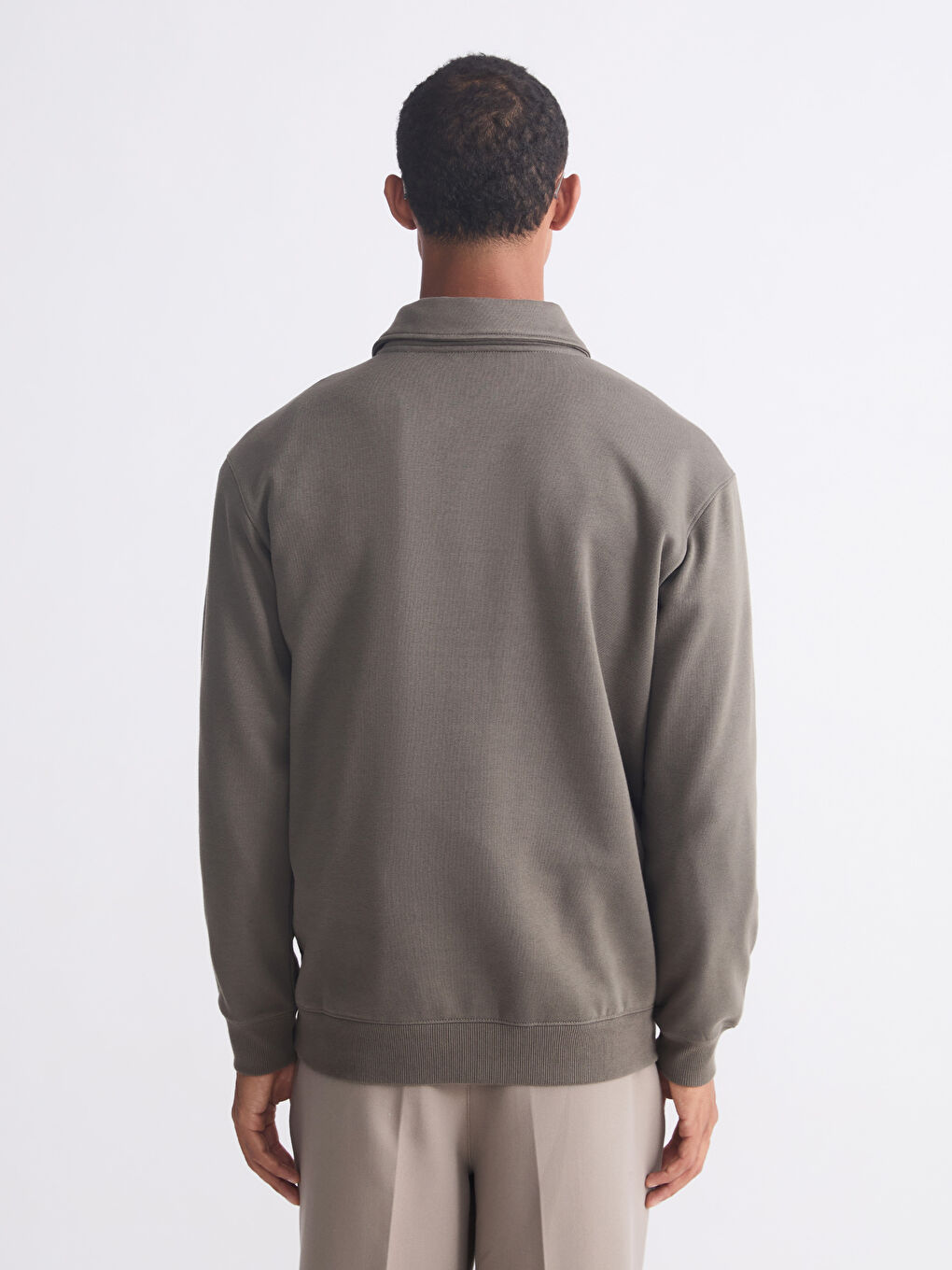 Sweat-shirt pour Hommes à Col Polo-4