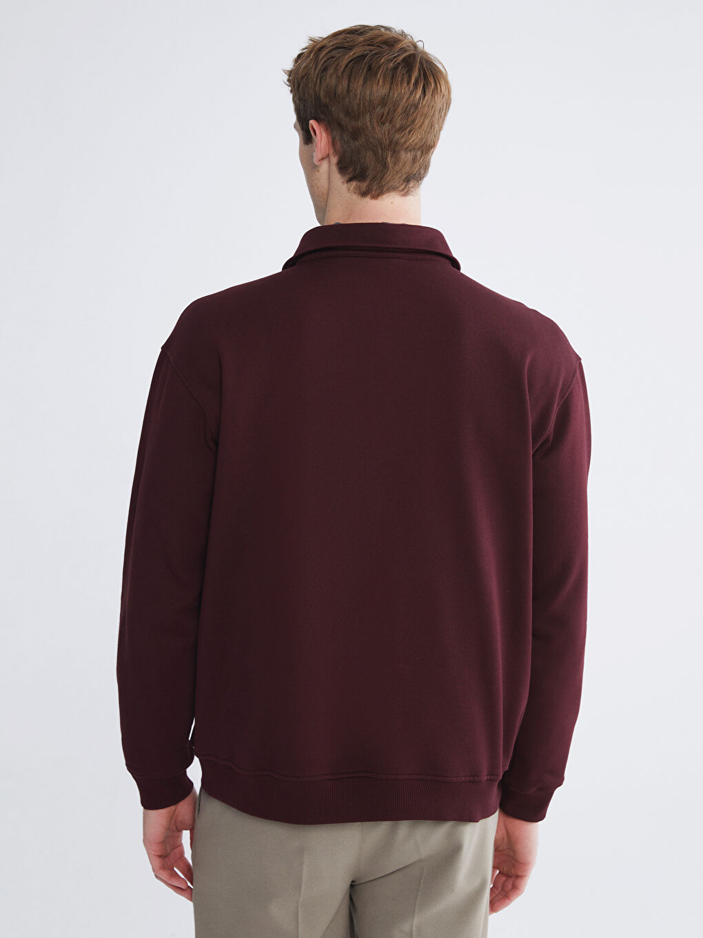 كنزة رياضية بياقة بولو للرجال-3