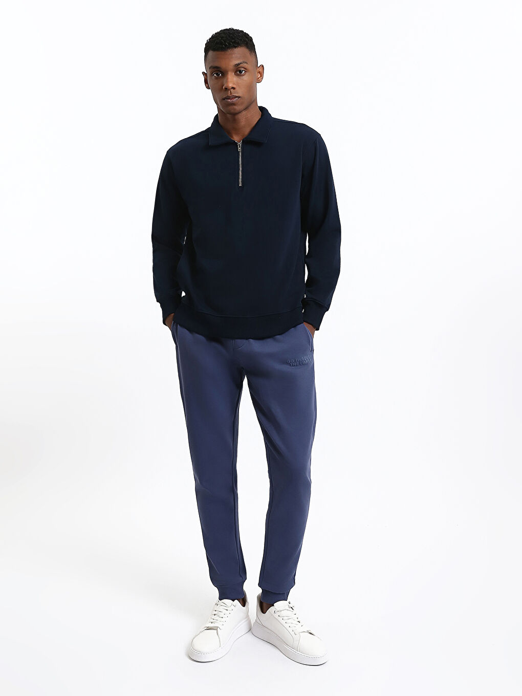 Polo Neck Men's Sweatshirt-2