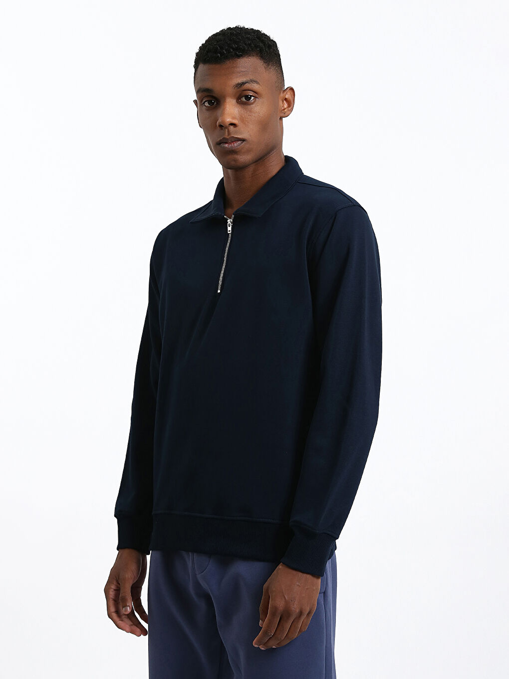Polo Neck Men's Sweatshirt-6