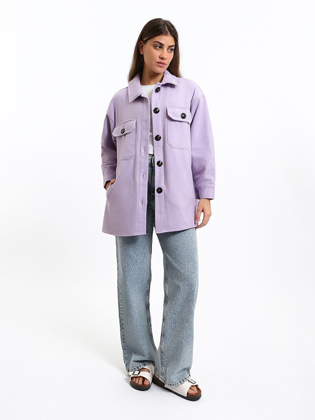 Oversize Women's Shirt Jacket-3