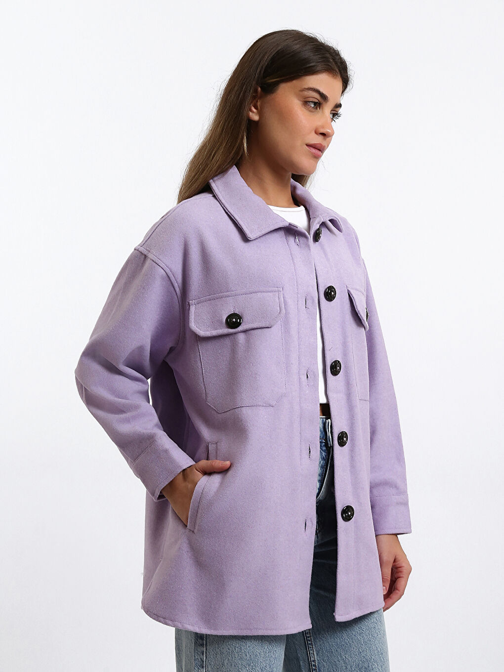 Oversize Women's Shirt Jacket-7