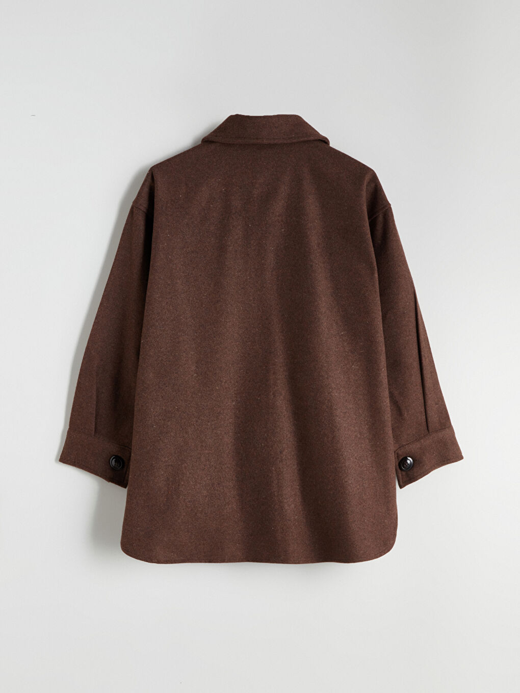 جاكيت قميص فلانيل واسع الحجم للسيدات-5